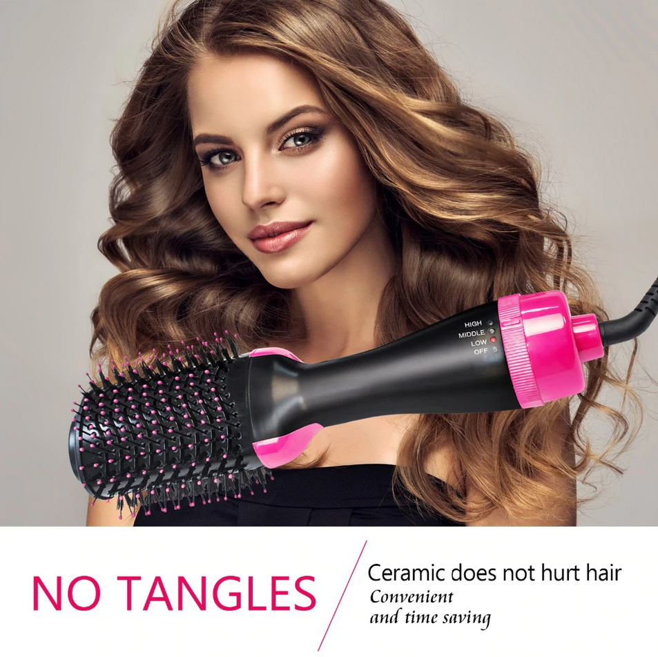 2 in 1 one step hair dryer and volumizer brush straightening curling iron comb