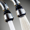 water flowing out of a faucet