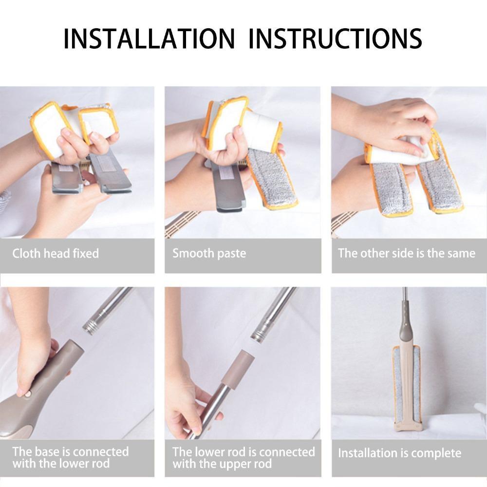 Double Sided Mop Wrings Itself