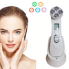 lady with skin face massager with different light modes