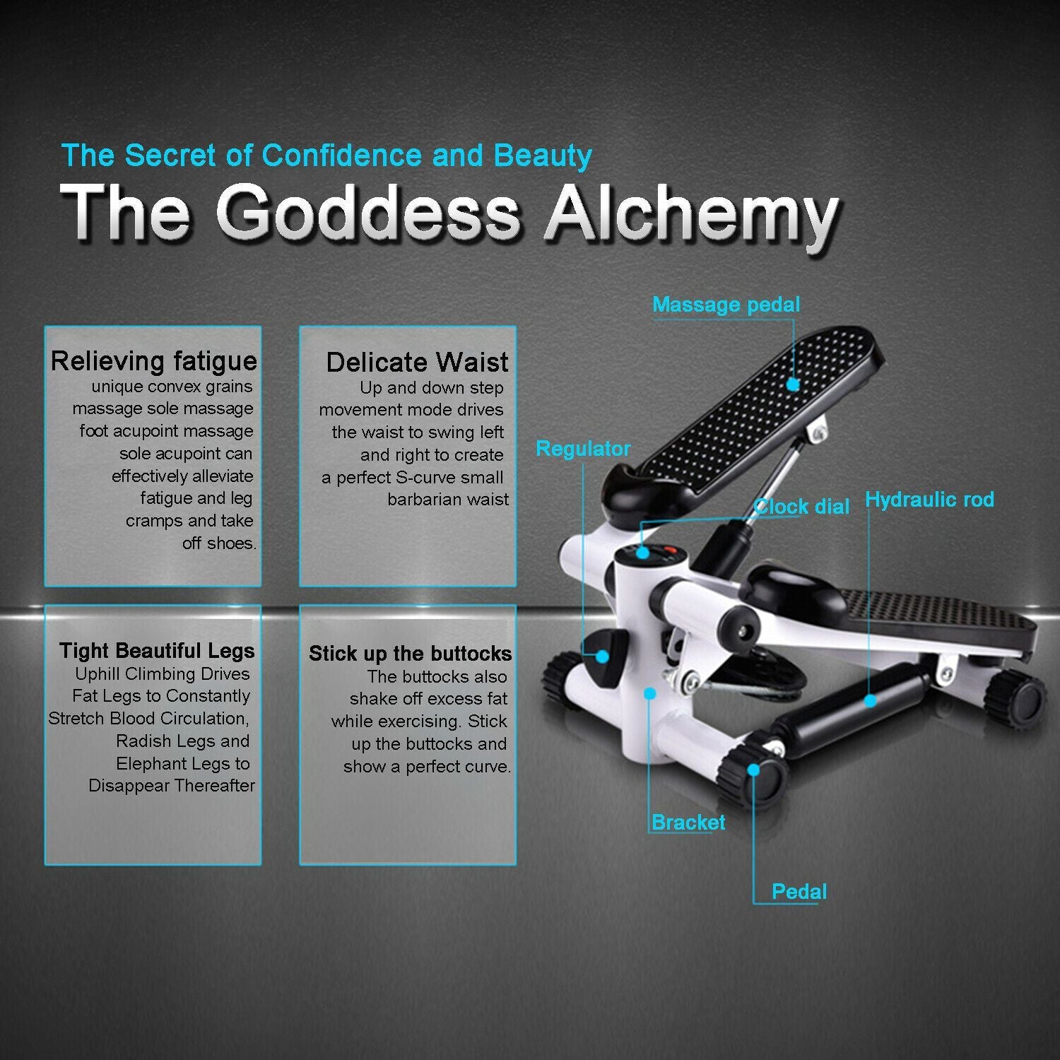 Fitness Mini Stepper With Resistance Bands