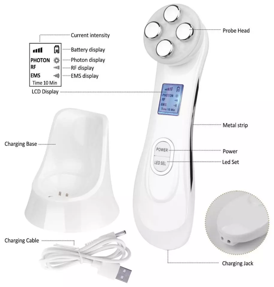 Skin Care Face Massager Device Parts