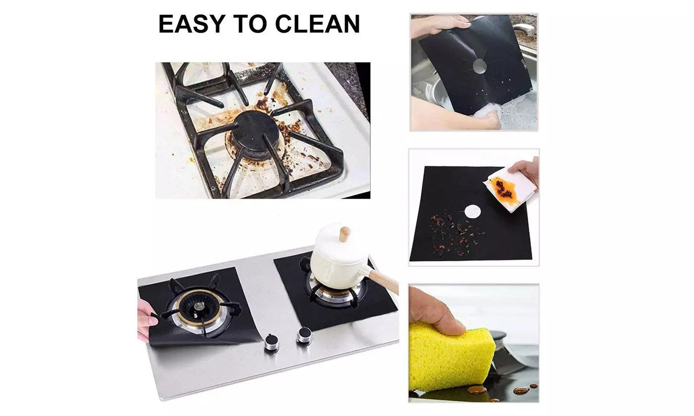 Reusable Gas Range Stove top Burner Protector Liner Cover