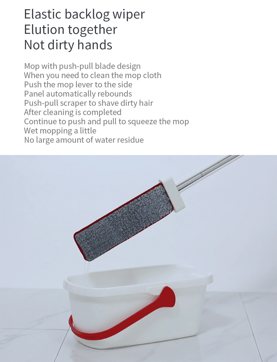 Self Wringing Flipping Flat Mop Double Sided Telescopic Mop