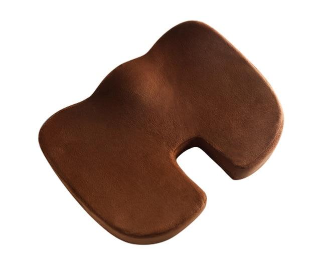 U Shaped Car Seat Cushion Brown