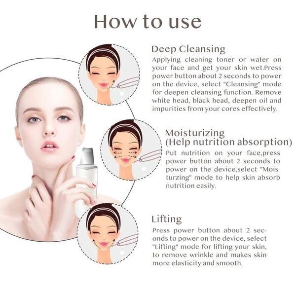 Ultrasonic Skin Scrubber Blackheads