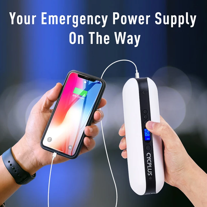 cycplus bike pump with mobile phone