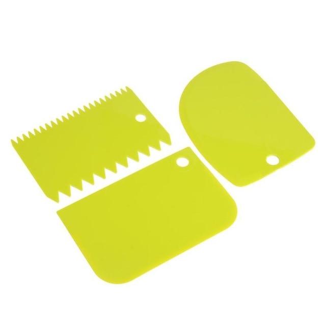 baking scraper tools for cake decorating green