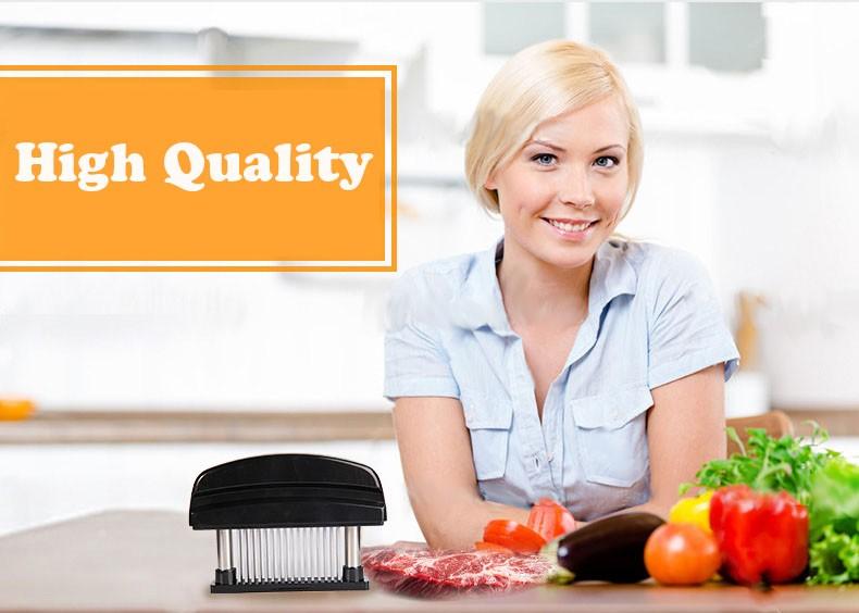 woman sitting on a chair with fruits and meat tenderizer on the table