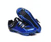 blue color cycling shoes