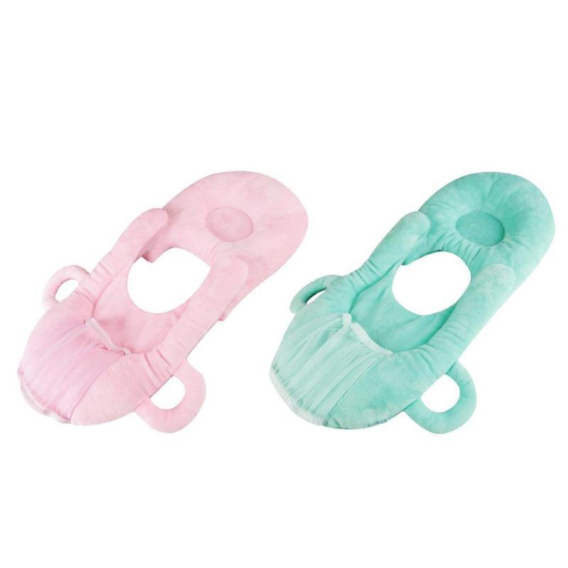 pink and green breastfeeding pillow for babies 