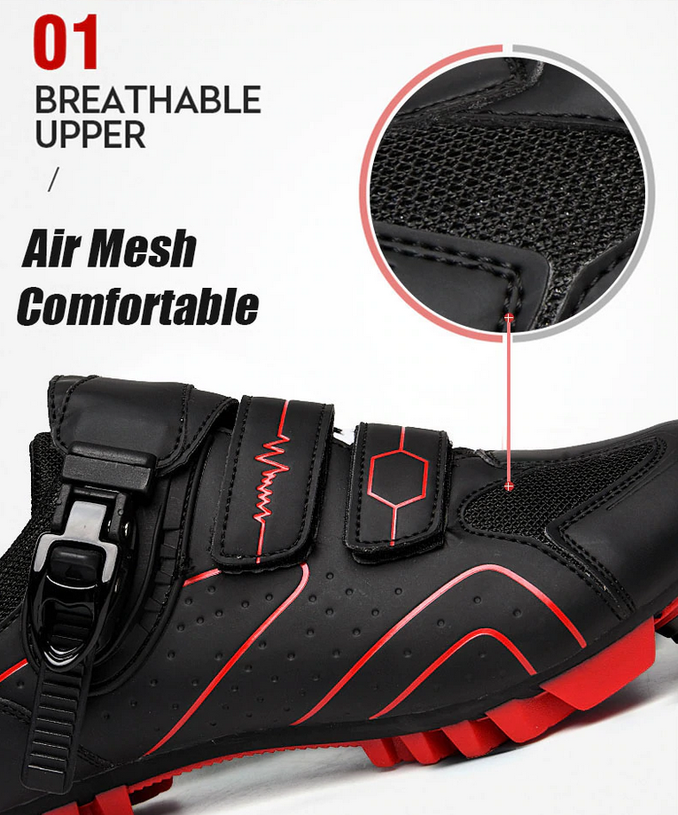 breathable upper cycling shoes