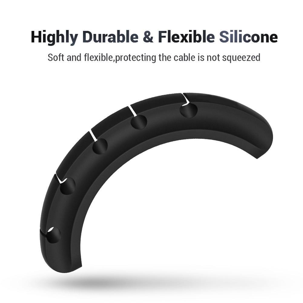 flexible silicone cable organizer