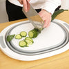 collapsible cutting board with drain