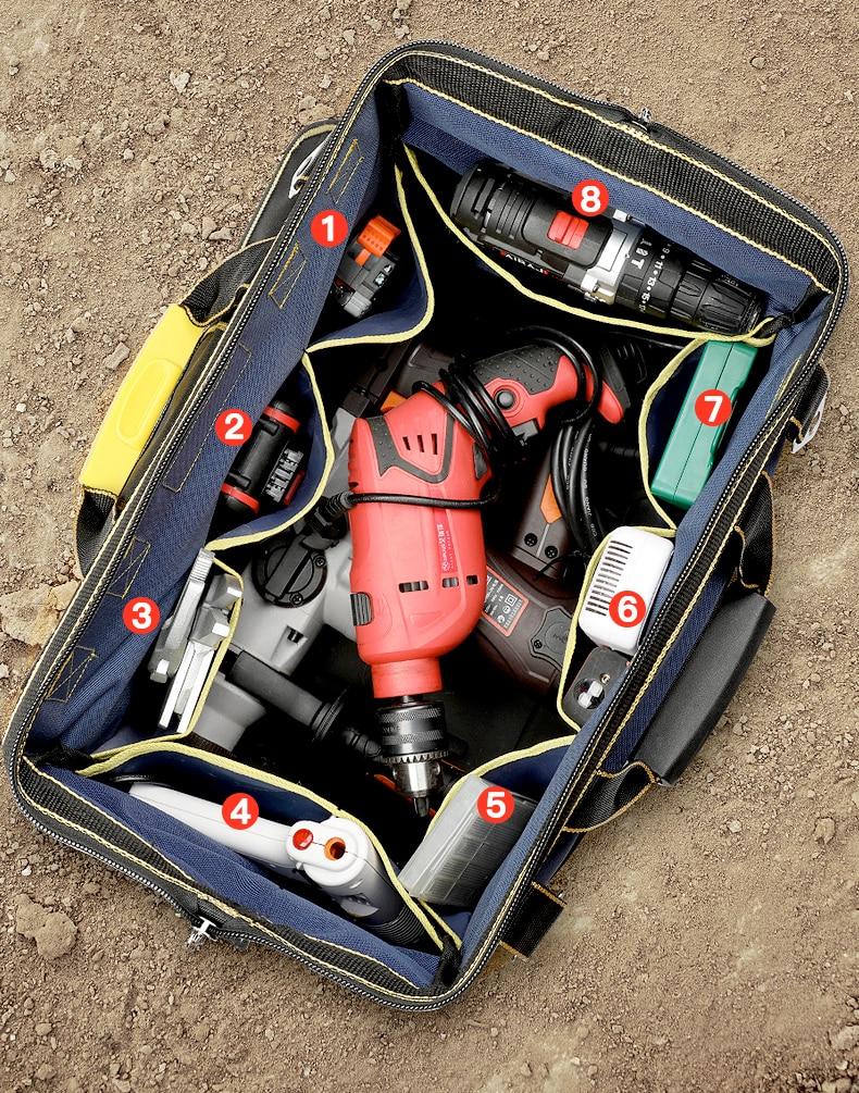 electrician tool bag with tools