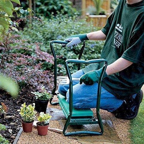 foldable garden kneeler seat with pouch