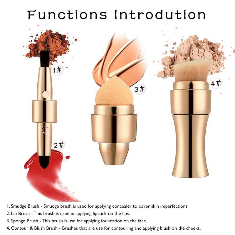 make up brush set functions