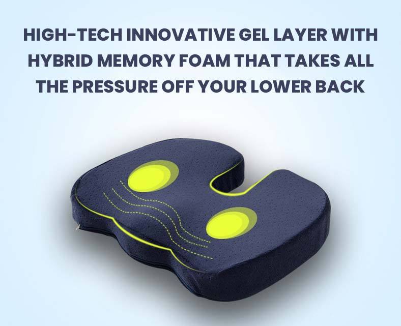 gel memory foam car seat cushion