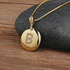 gold initial letter B pendant necklace