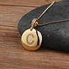 gold initial letter C pendant necklace
