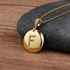 gold initial letter F pendant necklace