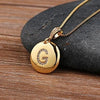 gold initial letter G pendant necklace