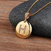 gold initial letter H pendant necklace