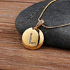 gold initial letter L pendant necklace