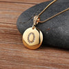gold initial letter O pendant necklace