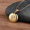 gold initial letter P pendant necklace