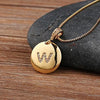 gold initial letter W pendant necklace