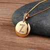 gold initial letter Z pendant necklace