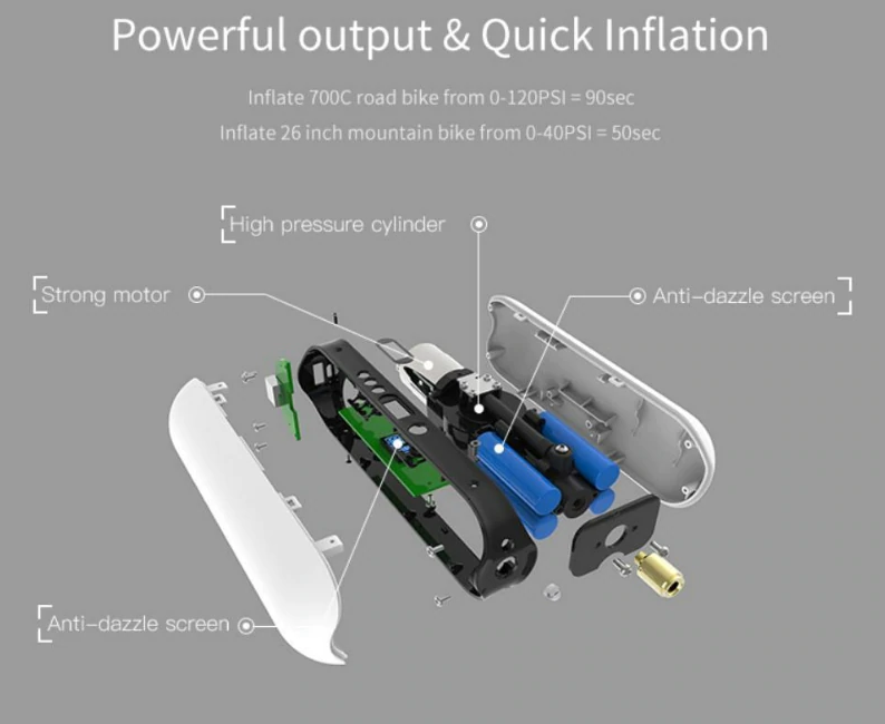 bike pump powerful output inflation