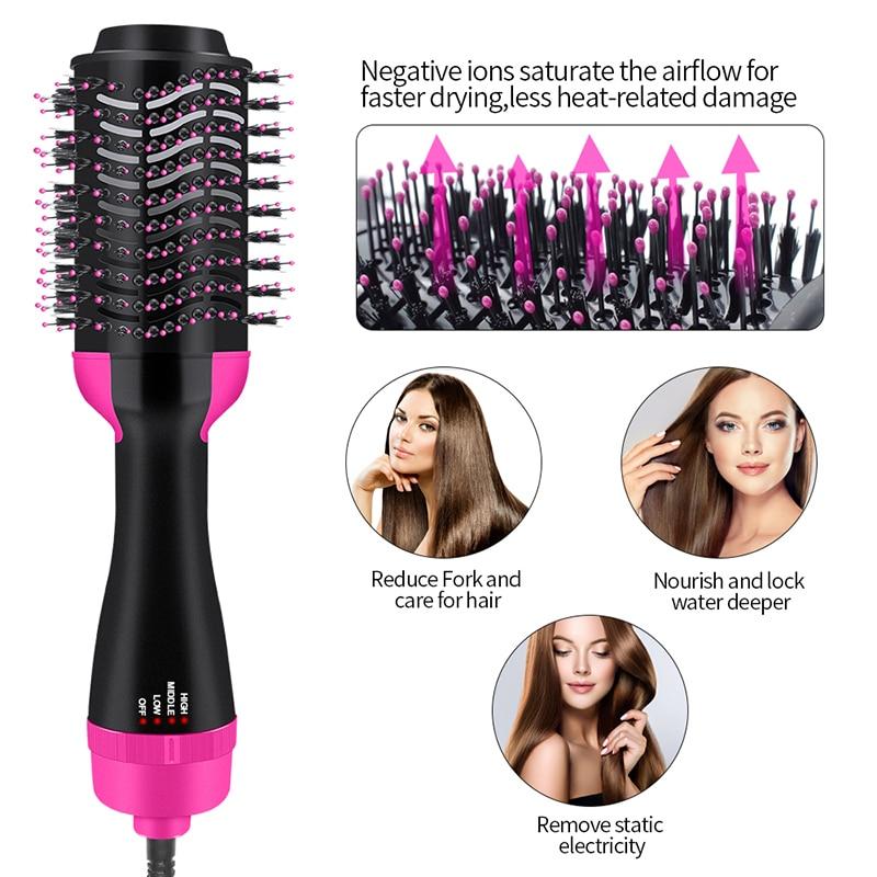 how does the revlon one step hair dryer work