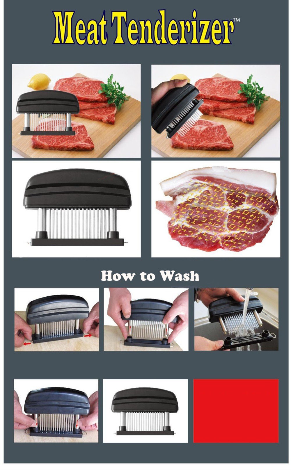 how to use and clean the meat tenderizer