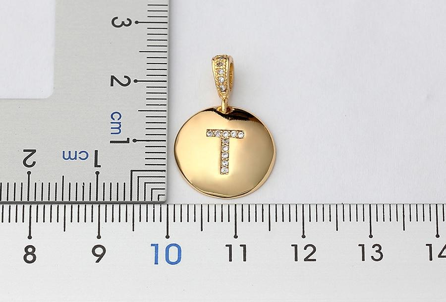 initial letter necklace gold dimensions