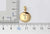 initial letter necklace gold dimensions