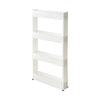 Storage Shelf Plastic Rack Four Layered White