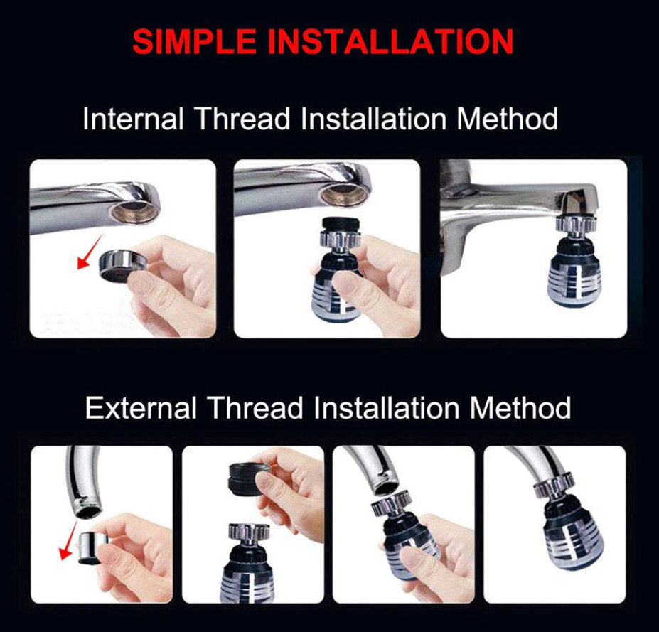 360 faucet nozzle installation