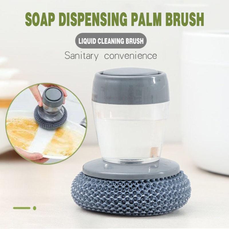 soap dispensing palm brush PET material