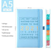 light blue colored leather planner organizer