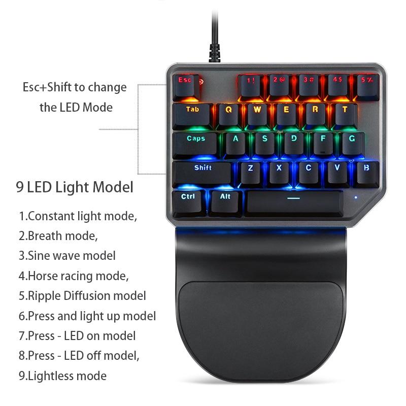 gaming keyboard with nine LED light model