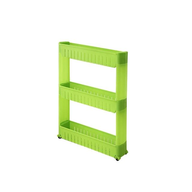 Storage Shelf Plastic Rack Three  Layered Green