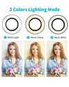photo studio selfie led ring light with cell phone mobile holder