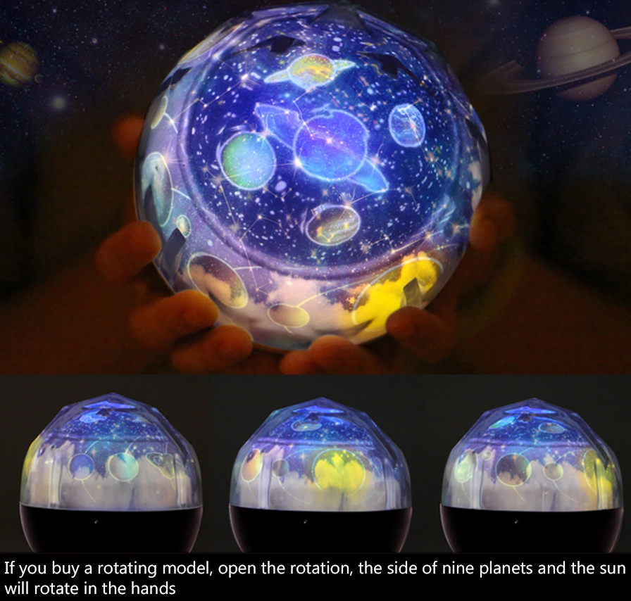 hand holding a galaxy lamp