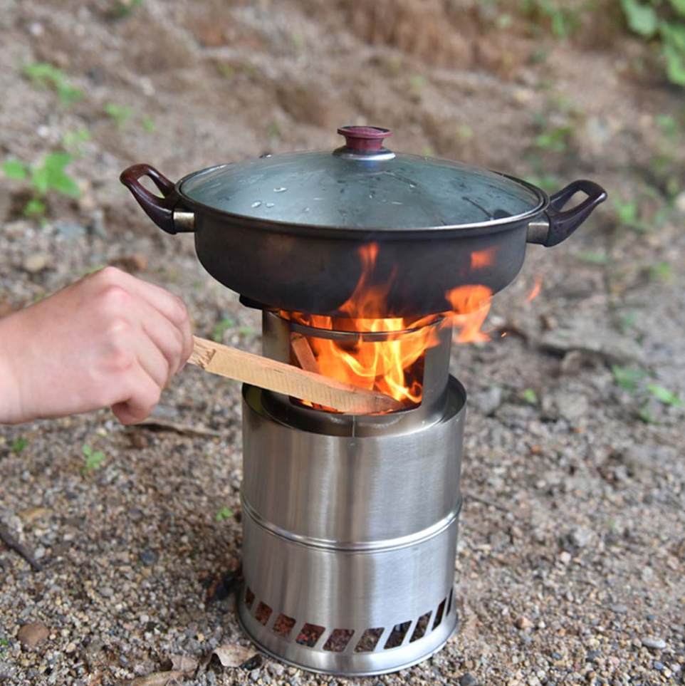 portable camping stove wood