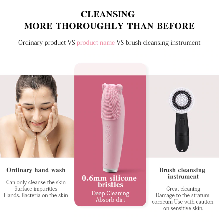 silicone exfoliating facial brush