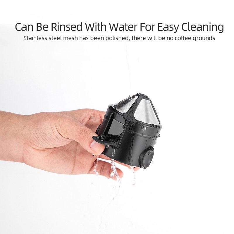 hand holding a coffee filter