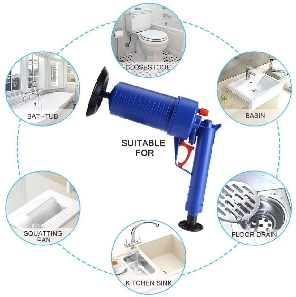 toilets high pressure air drain blaster cleaner