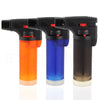 three torch cigar lighters with different colors